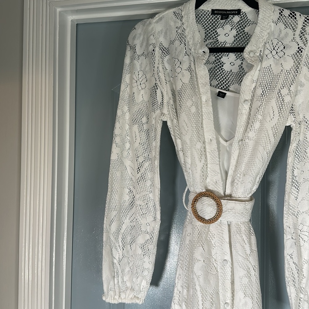 Boston Proper Lace Button Up Maxi Dress- Excellent condition worn once - Picture 10 of 12